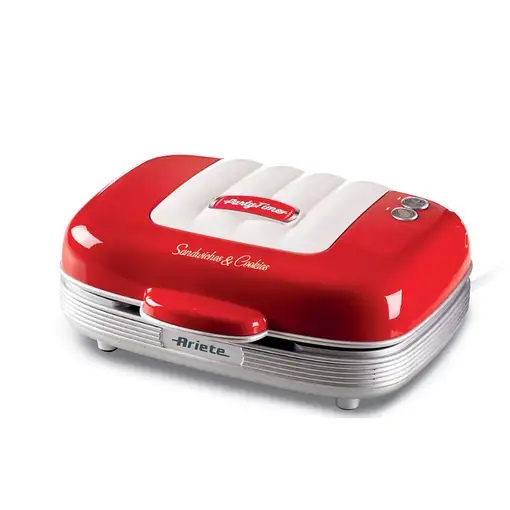 Ariete 1972/00 sandwichera 700 W Rojo, Blanco