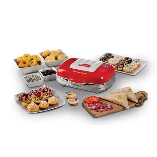 Ariete 1972/00 sandwichera 700 W Rojo, Blanco