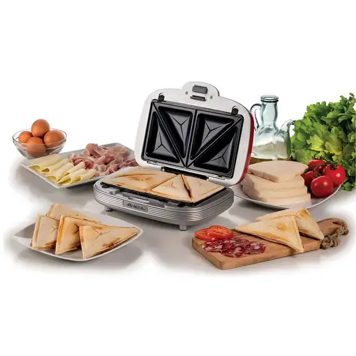 Ariete 1972/00 sandwichera 700 W Rojo, Blanco