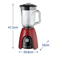 Russell Hobbs 27120-56 licuadora 1,5 L Batidora de vaso 650 W Negro, Rojo, Transpa