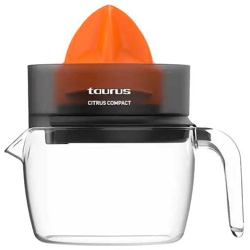 Taurus CITRUS COMPACT Exprimidor eléctrico con brazo 30 W Negro, Naranja, Transpar