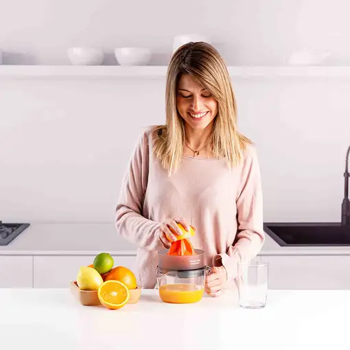 Taurus CITRUS COMPACT Exprimidor eléctrico con brazo 30 W Negro, Naranja, Transpar
