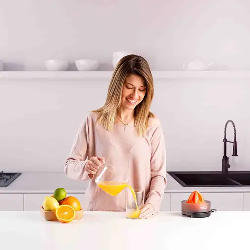 Taurus CITRUS COMPACT Exprimidor eléctrico con brazo 30 W Negro, Naranja, Transpar