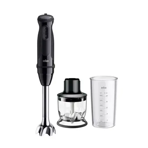 Braun MultiQuick 3 MQ30201M 0,6 L Batidora de inmersión 900 W Negro, Acero satinad