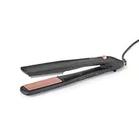 BaByliss ST596E Utensilio de peinado Plancha de pelo Vapor Beige, Negro 2,5 m