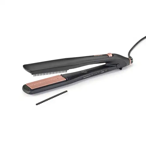 BaByliss ST596E Utensilio de peinado Plancha de pelo Vapor Beige, Negro 2,5 m