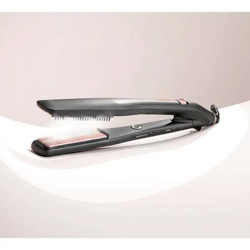 BaByliss ST596E Utensilio de peinado Plancha de pelo Vapor Beige, Negro 2,5 m