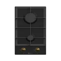 Solthermic Placa Gas 30 Bl152 Negra Rústica 2 Fuegos