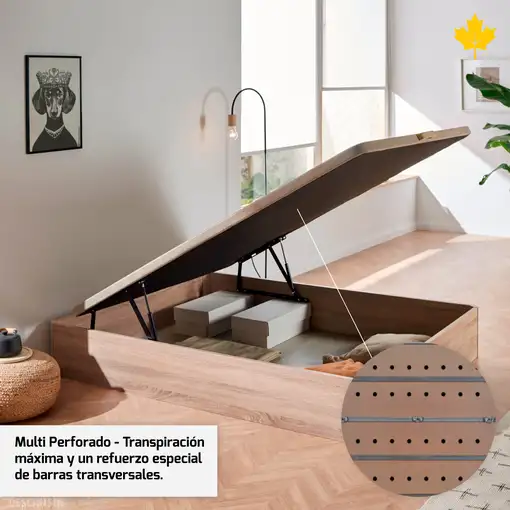 Pack Colchon + Cabecero + Canape Abatible Descansin | 150 x 190 | Beis