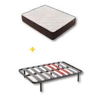 Pack Colchon Descansin + Somier con patas 70 x 190 | Alta Firmeza | Silencioso