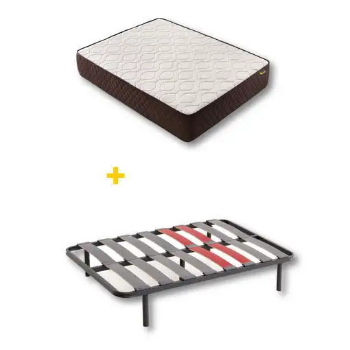 Pack Colchon Descansin + Somier con patas 160 x 180 | Alta Firmeza | Silencioso