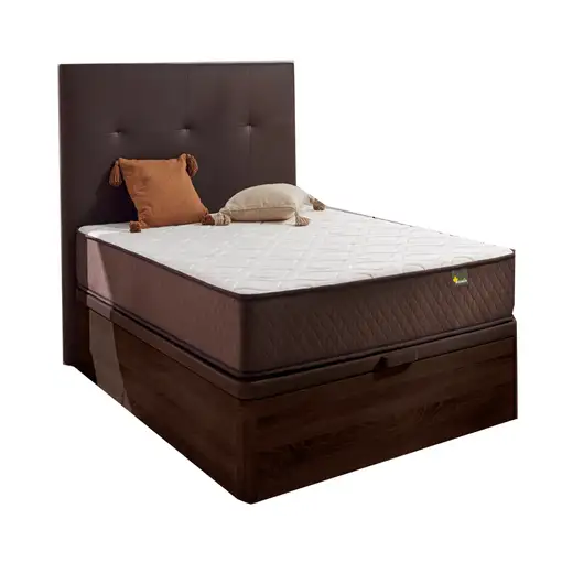 Pack Colchon + Cabecero + Canape Abatible Descansin | 90 x 190 | Chocolate