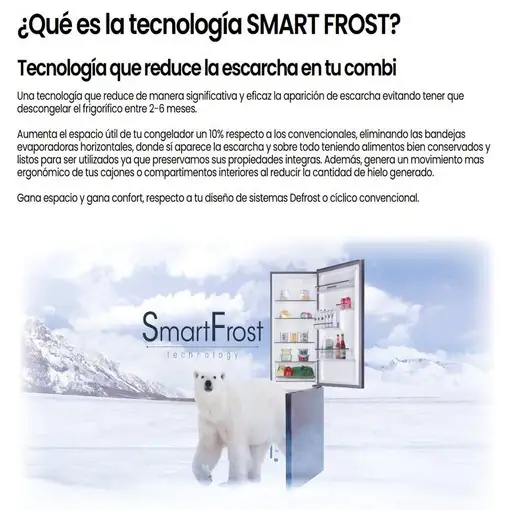 Frigorifico Combi Infiniton FGC-210C14DEK, 205 l, 144 cm, E, Sistema Smart