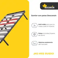 Somier con Patas Descansin | 100x200 cm | Materiales Resistentes | Silencioso