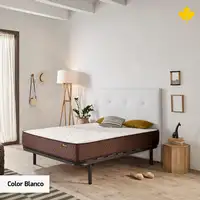 Cabecero de Cama Tapizado 180cm | Blanco | Directo a suelo sin agujeros |Descansin