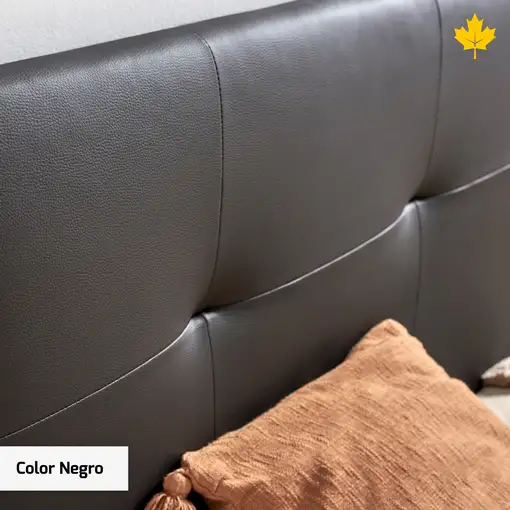 Cabecero de Cama Tapizado 90cm | Negro | Directo a suelo sin agujeros | Descansin
