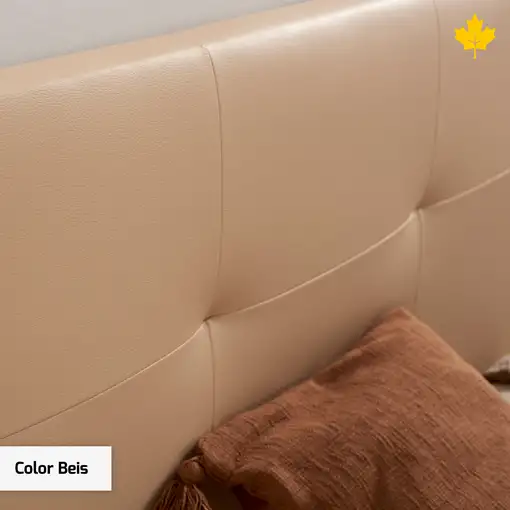 Cabecero de Cama Tapizado 90cm | Beige | Directo a suelo sin agujeros | Descansin