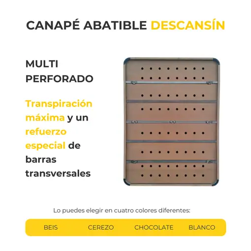 Canape Abatible 150 x 200 cm | Color Choco | Con Subida A Domicilio | Descansin