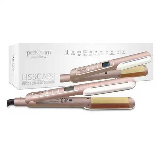 PostQuam PQPAE2009 Utensilio de peinado Plancha de pelo Caliente Oro rosa 35 W