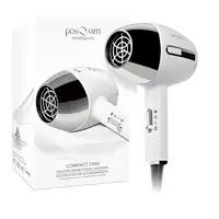 PostQuam PQPAE1002 secador 1400 W Plata, Blanco