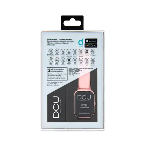 Smartwatch Curved Glass Pro rosa