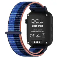 Smartwatch KIDS PRO GPS & videollamadas negro/correa tela negra y azul