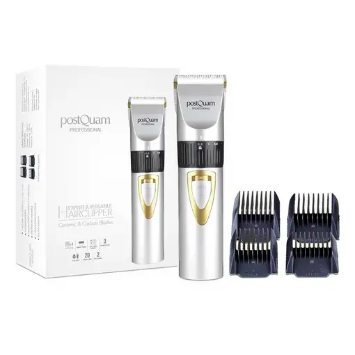 PostQuam PQPAE6001 cortadora de pelo y maquinilla Negro, Oro, Blanco
