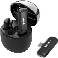 Micrófono Inalámbrico 2.4GHz, 2 Transmisores, Rango 100m, USB-C