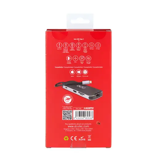 HUB USB-C a HDMI 4K+ USB 3.0 + 3*USB 2.0 + Power Delivery 100W
