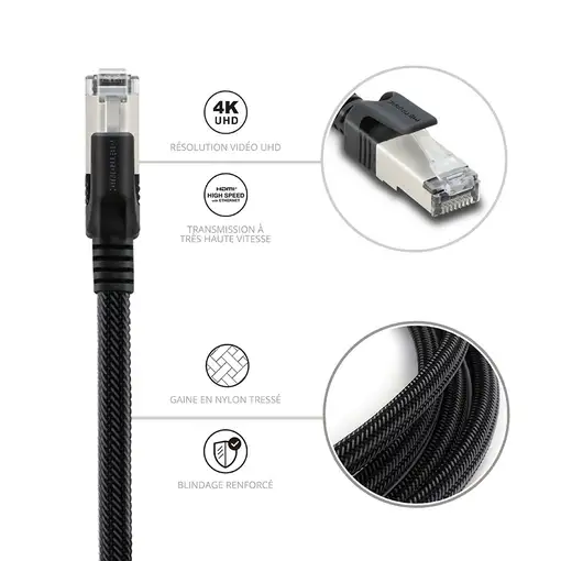 Cable de Red RJ45 Cat 8 macho/macho 5m Metronic 395633