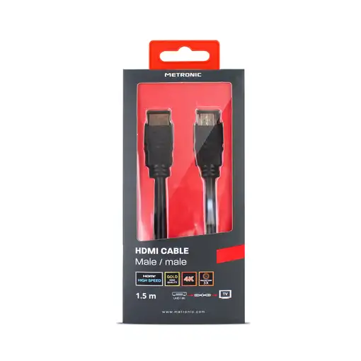Cable HDMI High Speed Macho/Macho Gold 1,5 m Metronic 370264