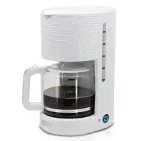 Cafetera Goteo 10 Tazas Máquina Café Filtro Reutilizable, 1,25 L, CM1171WHT Briebe