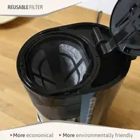 Cafetera Goteo 10 Tazas Máquina  Café Filtro Reutilizable, 1,25L, CM1171BLK Briebe