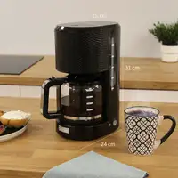 Cafetera Goteo 10 Tazas Máquina  Café Filtro Reutilizable, 1,25L, CM1171BLK Briebe