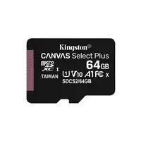 Kingston Technology Canvas Select Tarjeta micSDHC Plus 100R A1 C10 de 64 GB + ADP