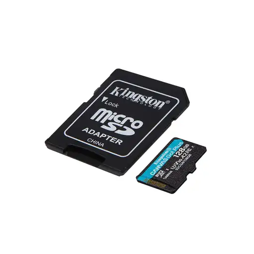 Kingston Technology Tarjeta microSDXC Canvas Go Plus Gen4 de 128 GB, 200 MB/s, A2