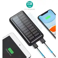 Batería PowerBank Solar Klack de 30000mAh Solar Portátil Con Entradas Tipo C