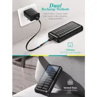 Batería PowerBank Solar Klack de 30000mAh Solar Portátil Con Entradas Tipo C