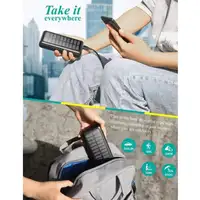 Batería PowerBank Solar Klack de 30000mAh Solar Portátil Con Entradas Tipo C