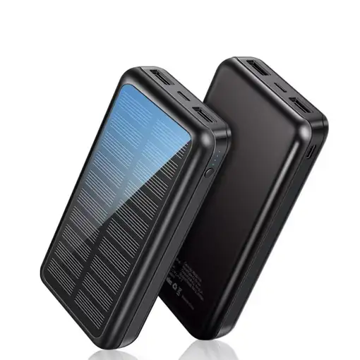 Batería PowerBank Solar Klack de 30000mAh Solar Portátil Con Entradas Tipo C