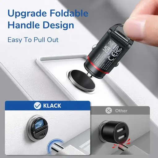 Cargador de coche Mechero Klack USB Tipo C 30W