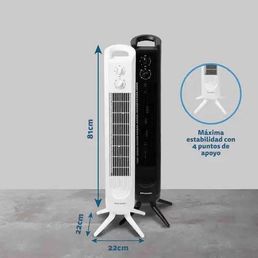 Torre Grunkel TF-324LBL, 45W, 3 vel., oscilación, temporizador y 81 cm