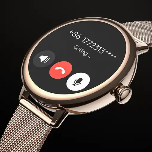Smartwatch Klack para Mujer de Lujo Pantalla Amoled Llamadas Bluetooth Rosa