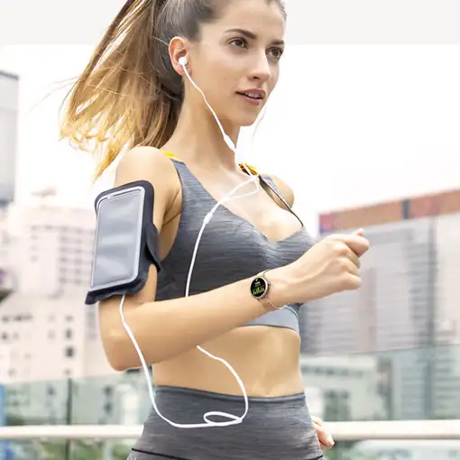 Smartwatch Klack para Mujer de Lujo Pantalla Amoled Llamadas Bluetooth Rosa