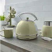 Retro Hervidor Agua Eléctrico, 1,8 L, Resistencia Oculta, sin BPA,SK14630GNEU SWAN