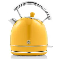 Retro Hervidor Agua Eléctrico, 1,8 L,Resistencia Oculta,sin BPA,SK14630YELNEU SWAN