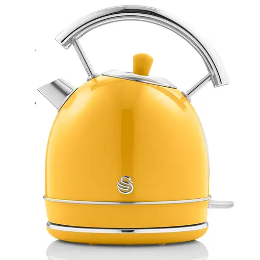 Retro Hervidor Agua Eléctrico, 1,8 L,Resistencia Oculta,sin BPA,SK14630YELNEU SWAN