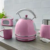 Retro Hervidor Agua Eléctrico, 1,8 L, Resistencia Oculta, sin BPA,SK14630PNEU SWAN