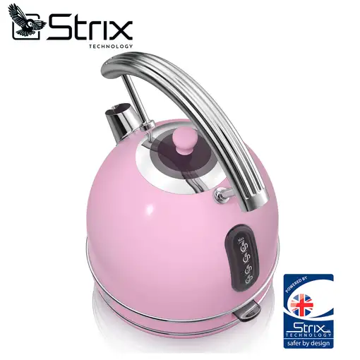 Retro Hervidor Agua Eléctrico, 1,8 L, Resistencia Oculta, sin BPA,SK14630PNEU SWAN