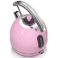 Retro Hervidor Agua Eléctrico, 1,8 L, Resistencia Oculta, sin BPA,SK14630PNEU SWAN